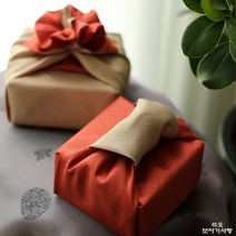 보자기사랑 실크겹보자기 55 75 90 110, 다크오렌지/베이지