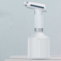 원터치 전동 분무기 USB 충전식 자동 안개분사 물뿌리개 1L 대용량, 화이트, 1개