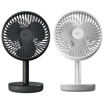 코드나인 USB충전 C타입 데스크탑 미니 선풍기 2개, 다크그레이+화이트, FAN190-ST