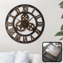 인테리어 빈티지 태엽 벽시계 무소음 엔틱골드시계 집들이 신혼 선물, No.03 빈티지 원형 태엽 벽시계 실버 대형