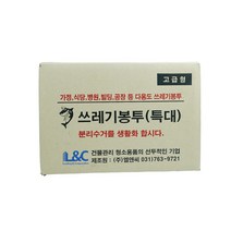 샤크 다용도 배접 쓰레기봉투 특대 100리터 300매 (1박스), 백색