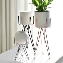 필플랜트 징거 인테리어 스탠드 화분 받침대 철제, 로즈골드