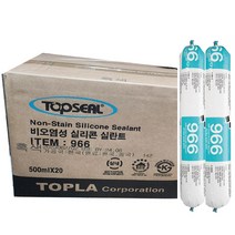 탑씰 탑프라 비오염성 966 석재용 판넬 소세지 실리콘 1박스 20입, 회색