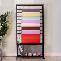 포장지 정리대 리본 수납 꽃집용품 화훼 진열대 다이, 블랙 - 70x20x170