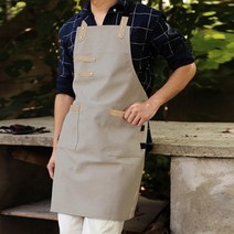 캔버스 앞치마 베이지 여름앞치마 남자앞치마 음식점앞치마