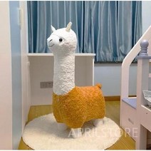 알파카 인형 동물 의자 벤치 스툴 아이 방 꾸미기 오브제 장난감 집들이 이사 선물 신발장, 오렌지 알파카 1.12 미터 플러스 도르래