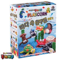 플레이콘바다속친구들-6000 매직콘 물부치 친환경 옥수수깡, 단품