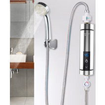 가정용 소형 전기 온수기 주방 욕실 목욕 순간 히터, 5.5KW 실버 스탠다드