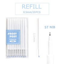 좋은 꿈 젤 펜 세트 0.38mm/0.5mm 볼펜 검정 잉크 프레스 중립 쓰기 사무실 학교 문구 5 개, [08] 10pcs refill, 08 10pcs refill