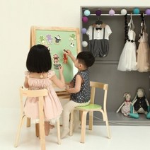 [맘스보드]맘스토티이젤 / 미니마카10색증정 / 유아 자석 칠판 이젤, 옵션선택, 화이트+그린