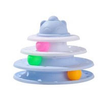 고양이 장난감 34 레벨 타워 트랙 대화 형 정보 교육 놀이 플레이트 애완 동물 제품 터널, WhiteBlue, WhiteBlue, WhiteBlue