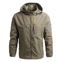 남성용 방수 재킷 브로닝 프린트 후드 코트 야외 바람막이 봄/가을 패션 의류, [06] 4XL, [04] 4