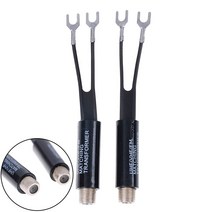 2Pcs UHF/VHF/FM/TV F 케이블 75-300 옴 balun 안테나 일치하는 변압기 어댑터, 한개옵션0