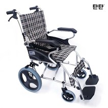 [전동키트휠체어] 2H메디컬 라이트휠체어 알루미늄 수동 접이식 휠체어, 일반형 - Q06LAJ-20