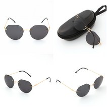 편광 무테 선글라스 그레이 렌즈 남성용 가벼운선글라스 캠핑패션안경