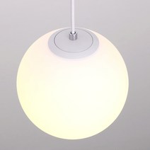 미도라이팅 FL-1004 유리볼펜던트 유백유리 150mm/200mm/식탁등 주방등 거실등, 200mm, 오스람 스틱구12W[전구색]1, 백색