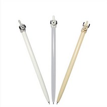 동물 강아지 귀 움직이는 캐릭터 0.7mm 슬림 얇은 볼펜 반려동물 매장 전시회 사은품, 그레이