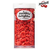퀄리티스프링클 레드 빅 하트 스프링클, 70g, 1개