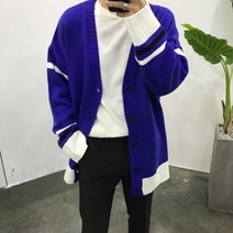 스트릿제이 2도 배색 오버핏 가디건