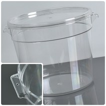 큐모아리빙 다용도 저장용기 투명 PC원형 저장용기 6QT 원통 투명원통케이스 쿠키통 원통케이스, 1개