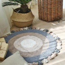 아트박스/더프리그 데자뷰 순면 태슬 원형 매트 50R - 2color