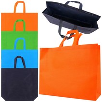 (인쇄가능)부직포가방 마트형 가로타입(가로)45cm x (세로)35cm x (폭)12cm, 오렌지