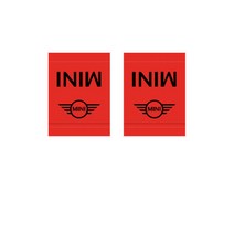 BMW Mini 미니 쿠퍼 F55 56 F60 R56 자동차 도어 스티커 라벨 M91, 레드블랙 MINI [ S] 2매