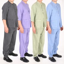 남성 생활한복 개량한복 후염 면 핀탁 차이나 저고리 바지 2피스 예절복 행사복 실내복 전통한복