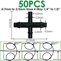 점적호스 SPRYCLE-50X 벤드 애로우 드리퍼 마이크로 드립 관개 키트 3/5mm 호스 정원 급수 절약 드로퍼, SPL11-310-50PCS