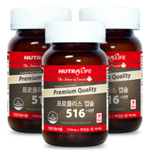 뉴트라라이프 프로폴리스 캡슐 516 플러스 아연 90캡슐, 3박스, 프로폴리스 캡슐 516 플러스 아연 (3개월분)