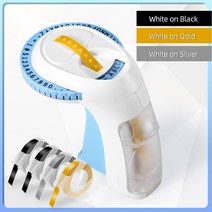 프린터 프린트 미니 소형 휴대용 라벨 바코드 3D 점자 기계 레터링 양각 라벨러 6 롤 테이프 가정용 DIY 공예 사용, [09] 1 Printer 4 Tapes 7