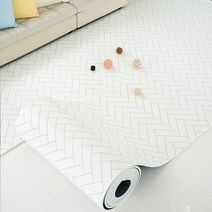 삼바텍 PVC 층간소음방지 롤매트 15mm 폭 110cm x 길이 3m, 헤링본화이트