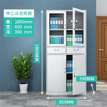 시약장 잠금 보관 캐비닛이있는 사무실 주석 파일 캐비닛 파일 캐비닛 데이터 캐비닛 두꺼운 금융 상품권 캐비닛 보관 캐비닛, 1.1mm, 중간 두 개의 버킷 철 서류 캐비닛