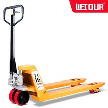 핸드자키 쟈키 리프트 유압 수동자키 파레트옮기기, 나일론 휠 2.5Tx550mm 하단 75mm, 1개