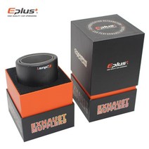 EPLUS 자동차 광택 탄소 섬유 머플러 팁 배기 시스템 파이프 머플러 노즐 범용 스트레이트 스테인레스 실버 Akrapovic 들어, 57mm-76mm_3