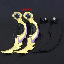 발로란트 무기 16cm 근접 리버 20 카람빗 칼 게임 합금 모델, 2pcs Karambit sheath