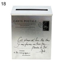 우편함설치 postbox 주택 우편함 벽걸이 방수 전원주택 우체통 크리 에이 티브 목가적인 스타일의 사서함 레트로 금속 벽 마운트 사서함 버킷 신문 편지 상자 게시물 메일박스, 18