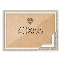 보석십자수 패브릭형 액자 40x55 고급형 매트실버 (아크릴 보호필름-스티커판 포함), 단품, 1개