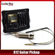 기타앰프 일렉 베이스 앰프 EQ 시스템 어쿠스틱 기타 이퀄라이저 METB12 4 밴드 픽업 마이크로플레이트 튜너 포함