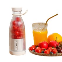 ANKRIC 자동 과일 원액기 자동 전기 착즙기 휴대용 착즙기 300ml, 컬러 박스  포장
