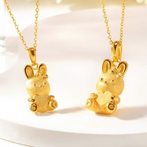 [골드팡] 24k 순금 허그하트토끼 펜던트 (당일발송)