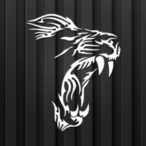 LINE CUT 오토바이 자동차 튜닝 데칼 스티커 호랑이 IM-001, 노랑반사