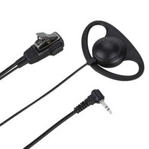 2.5mm 플러그 D 형 보안 귀고리 헤드셋 검정색 교체 용 이어폰 모토로라 T270 MR350R FR50 라디오 PTT 버튼 포함, [01] Black