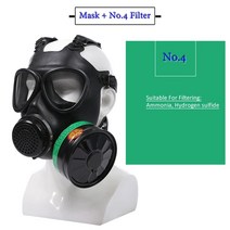 전면형 방독면 방독마스크 gas mask full face respirator gas, 마스크 4호 캐니스터