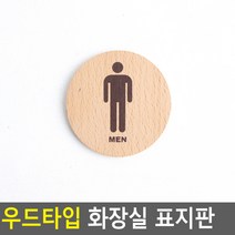우드타입 화장실 표지판 반패 포인트 펜션 원형 남, 기본