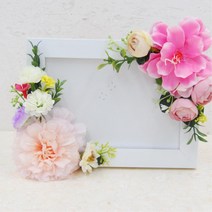 조화꽃 납골당액자 추모 사진액자 행잉조화 청첩장꽃