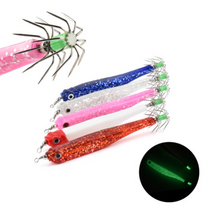 갑오징어 웜에기 소프트웜 특허에기 한치 두족류 루어낚시 2개입, 블루, 2개