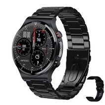 스마트워치 vwar max4 건강 스마트 시계 남성 ecg + ppg 체온 혈압 심박수 ip68 방수 무선 충전기 smartwatch, 스틸 블랙