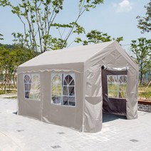 프리폼 고급형 튼튼한 대형 쉘터천막 천막 풀세트, ST투명풀 4X6 와인