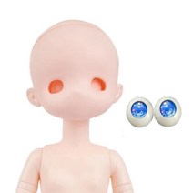 DIY 30cm 인형 메이크업 2D 애니메이션 머리 또는 전체 롤 아름다운 소녀 선물 (머리 열 수 있습니다), B (head and body), light blue